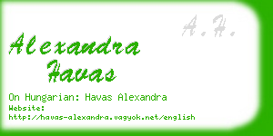 alexandra havas business card
